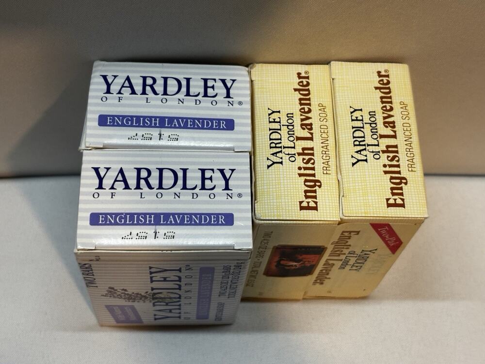 SET OF 4 Yardley London English Lavender Bar Soap 4.25 oz each